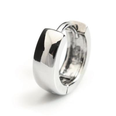 AZZURRO Wide Hoop Earrings Gunmetal Titanium [AZZURRO] AZ40-GUN