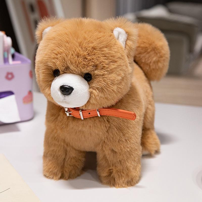 

Belt Dog Plush Toy Doll Pillow Soft And Comfortable Birthday Gift Girls For 25cm/9.84in коричневий