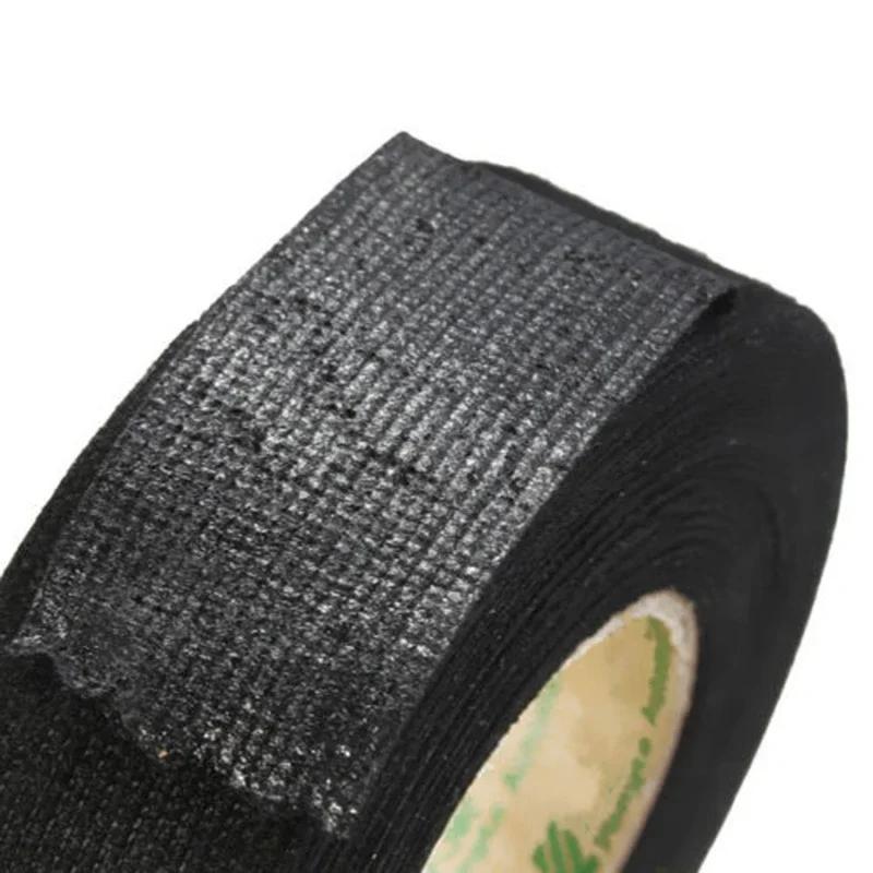 15m High Temperature Resistance Adhesive Cloth Tape For Cable Harness PVC Car Auto Heat Sound Isolation Wire Loom Harness Tape