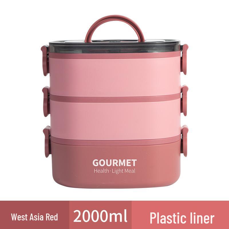 Microwaveable Insulated Lunch Box with Cutlery: Large Capacity Bento for Office Workers and Students