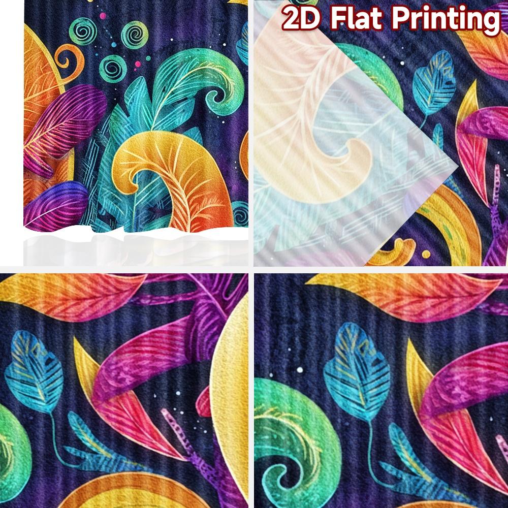 Set Of 2 Flat Printing Curtains Without Rod Floral Mandala Design April Fools Is Day Festival Chic Print Versatile Curtain Made Polyester