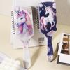 1pc Cartoon Unicorn Patterned Air Cushion Comb - Massage Exfoliating Comb, ABS Plastic handle,Special for Real Hair Wigs