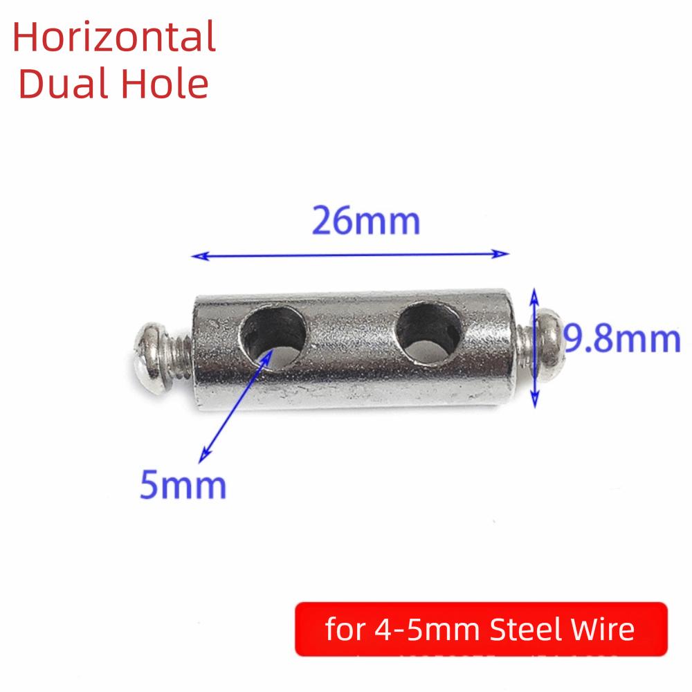 10Pcs Adjustable Cable Clamp Double Hole Cable Locker Steel Cable Fastener  Industrial Construction