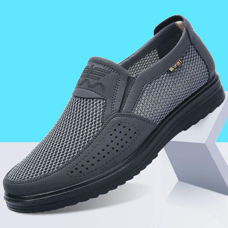 ****** Old ******* Cloth Shoes Breathable Men's Single Shoes Middle-aged and Elderly Father Shoes S**t Sole Non-slip Large Size Shoes