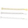 S925 Sterling Silver Gold-Plated Teardrop Extension Chain for Bracelet/Necklace.