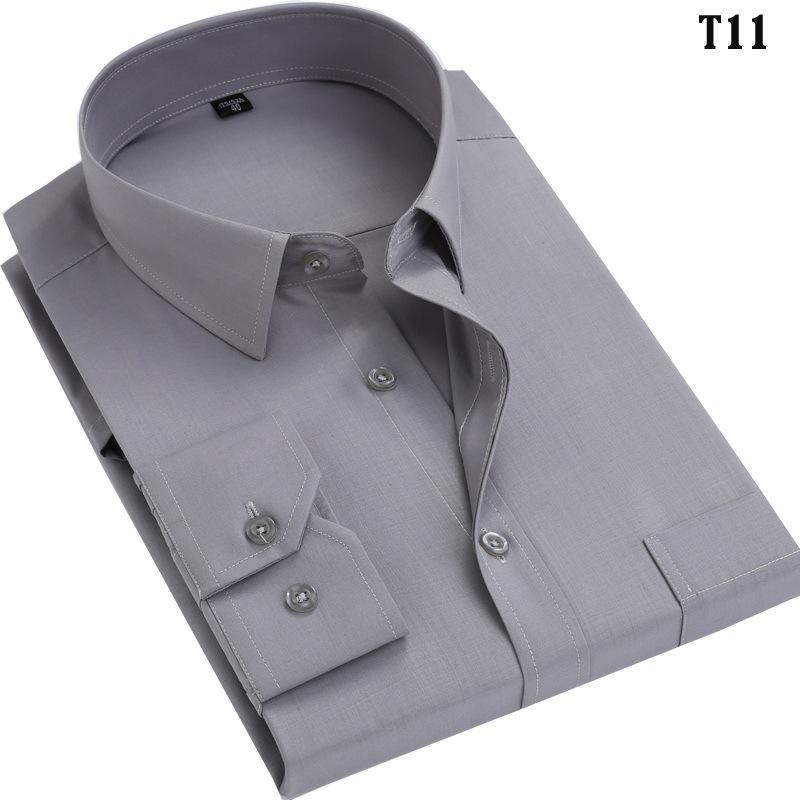 

Весенние рубашки свободного кроя в полоску с длинным рукавом для мужчин среднего и пожилого возраста 44