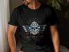 Vintage Aviator Skull TShirt Pilot Wings Aviation Gift Summer Mens and Womens Loose and Breathable Tshirt Top