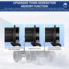 12 V Heated Handlebar Grip Set for Cold-Weather Handlebar Use with 5-Level Control, Previous-Setting Memory, 2-Clamp Structure, and Accessories