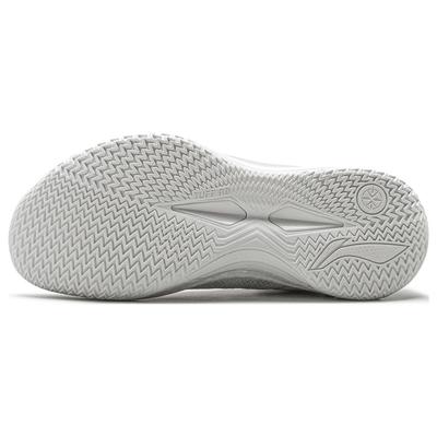 Li Ning Liren 4 Weißer Perlmutt Mittelhohe Basketballschuhe Unisex Nebelweiß ABAT095-8