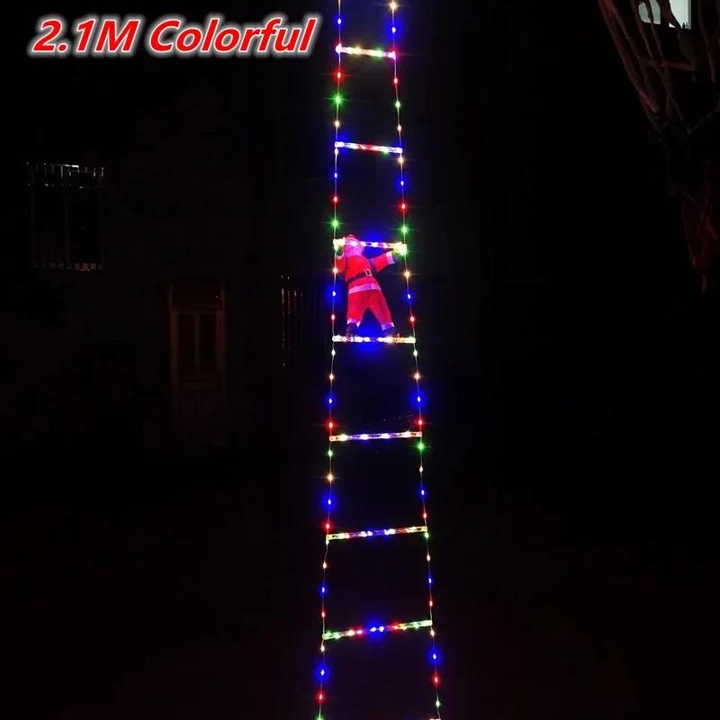 Santa Claus Climbing Ladder Outdoor Christmas Decoration Home Garden Cristmas Tree Ornement New Year Gift Xmas Tree Decor