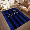 Inter Milan Area Rug Design For Kitchen Game Room Living Rooms Hallway Antislip Carpet Anime Office Decor Perfect Gift For Valentine'S Wedding Birthda