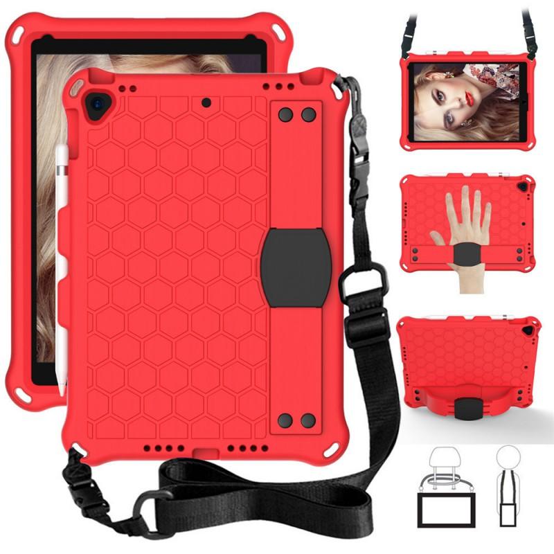 IPad 11th Gen 10.2 Inch TPE Honeycomb Case With Strap Stand Function Portable Cover 9.7