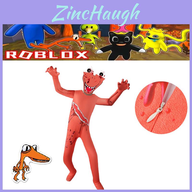 Unisex Roblox Rainbow Friends Halloween Cosplay Costume Jumpsuit With Mask For Kids