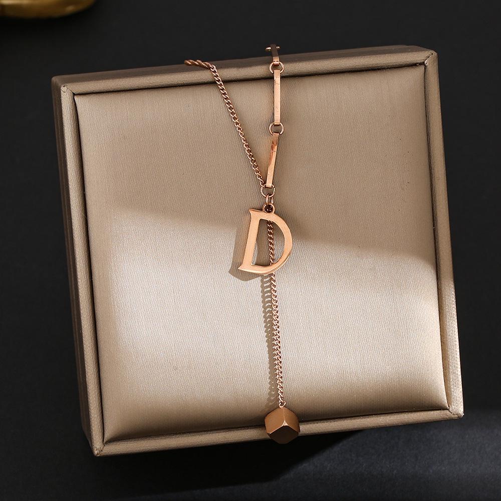 Colier din Oțel Titan Placat cu Aur de 18K, Lanț Claviculă de Înaltă Calitate pentru Femei - Bijuterii care nu se Decolorează