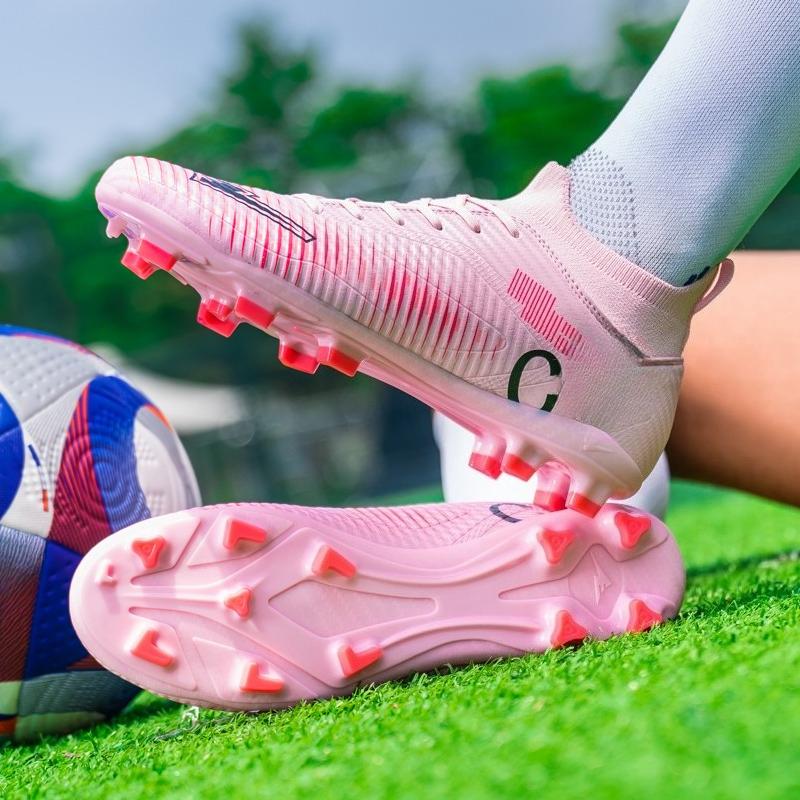 Unisex Football Boots Student Large Size Football Boots Plastic Long Nail AG Artificial Lawn Training Football Shoes