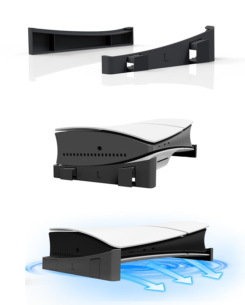 Lateral Placement Protect your precious console with drop prevention and heat PS5 horizontal PS5 PS5 PS5 console horizontal stand for standard and