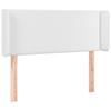 VidaXL Tête de lit avec oreilles Blanc 103x16x78-88 cm Similicuir3118713