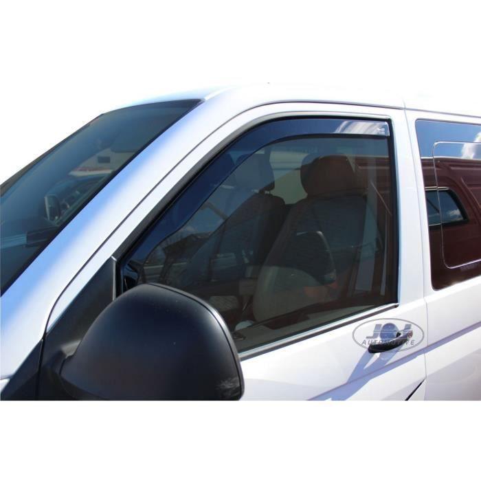 Déflecteurs d'air - J&J AUTOMOTIVE - Volkswagen T5/T6 - Fumé - Acrylique renforcé - Installation facile