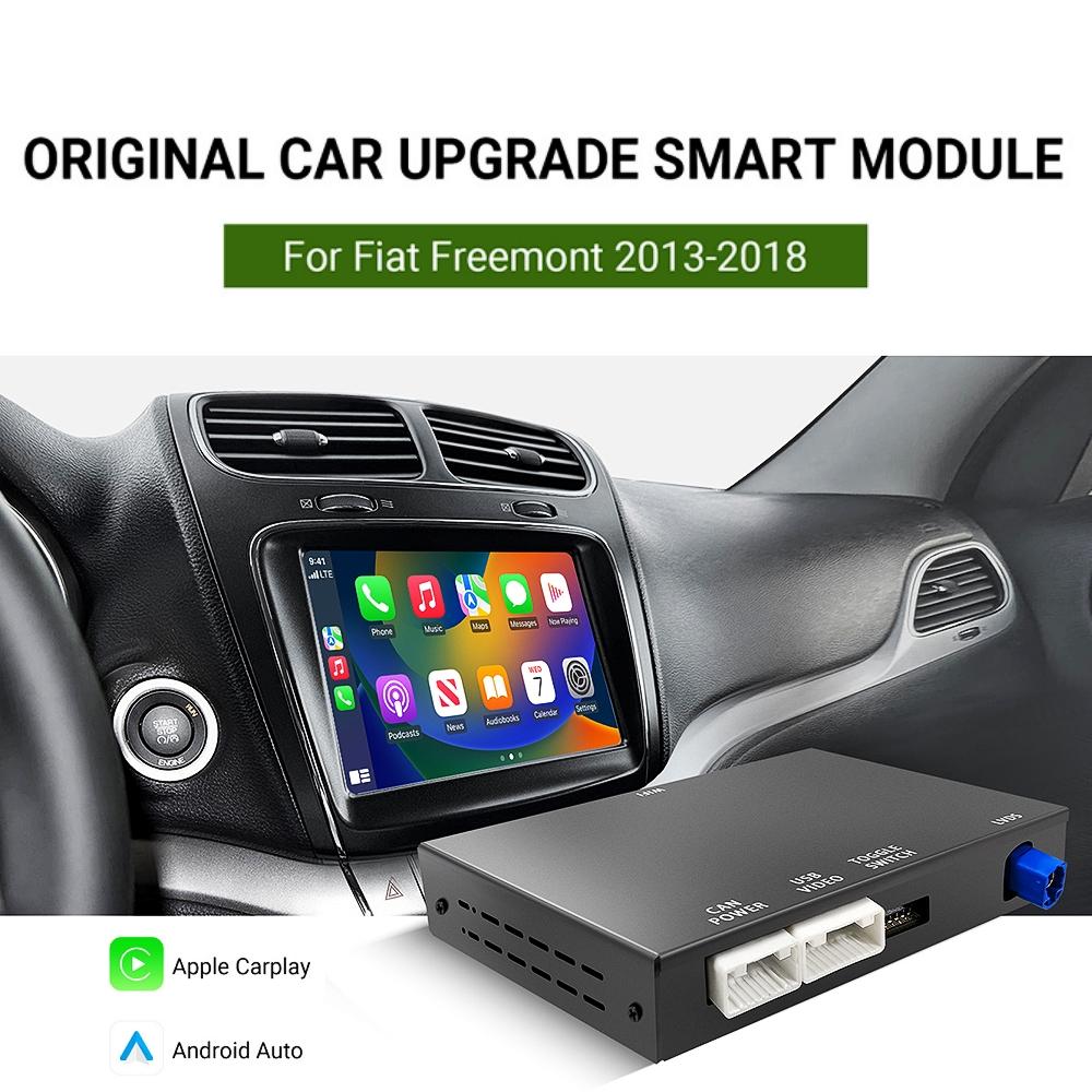 

Беспроводной CarPlay Android Auto Комплект для модернизации Декодер Бокс Для Fiat Freemont 2013 2014 2015 2016 2017 2018 чёрный