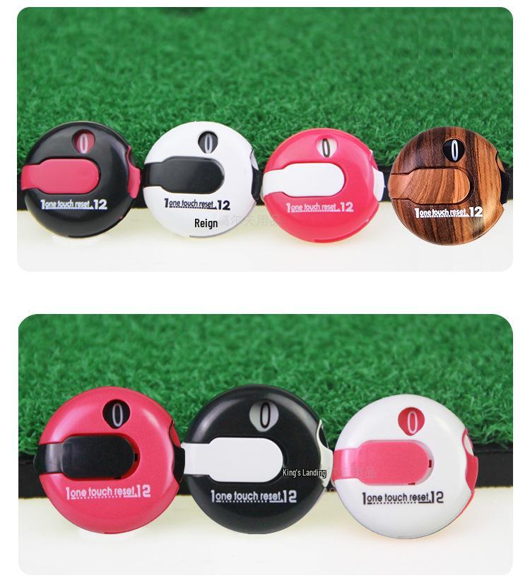 Golf Score Zähler Hut- & Handschuhclip - Ein-Knopf-Reset Turnier Schlagwerkzeug