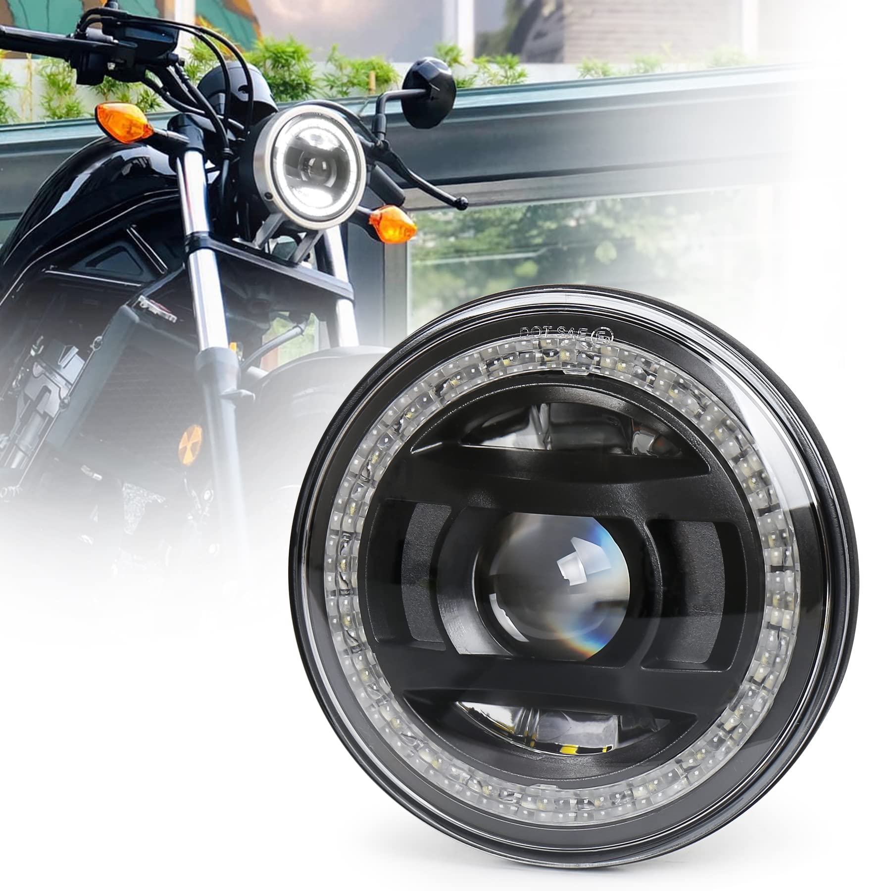 

Фара MOVOTOR Rebel 250 с кольцом Squid Ring Hi/Lo Beam Bike LED черная для Honda Rebel 500 250 2017-2019 1 шт.