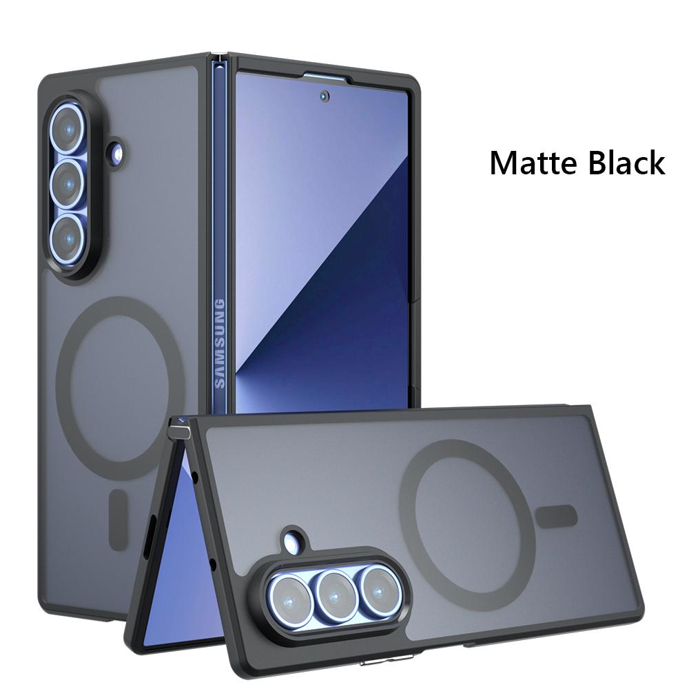 For Magnetic Wireless Charging Case For For Samsung Galaxy Z Fold7 Fold 7 5G Shockproof Matte Back Cover Coque Galaxy Z Fold7