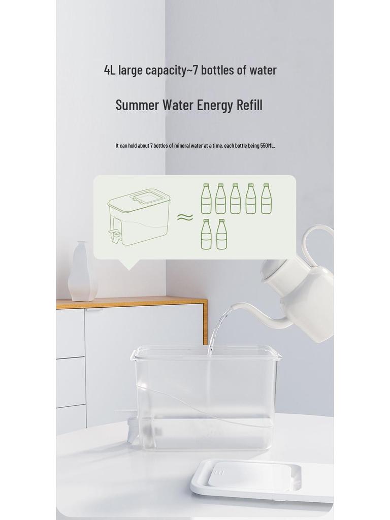 Summer Floral Teapot with Spout - Large Capacity Plastic Cold Beverage Jug