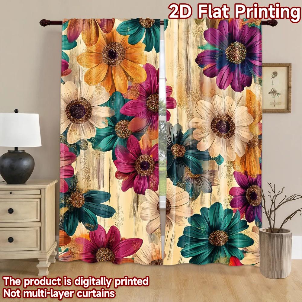 2D flat Photography Backdrop Popular Party Party Backdrop Colorful Floral Arrangement 100% Polyester Anniversary for Home
