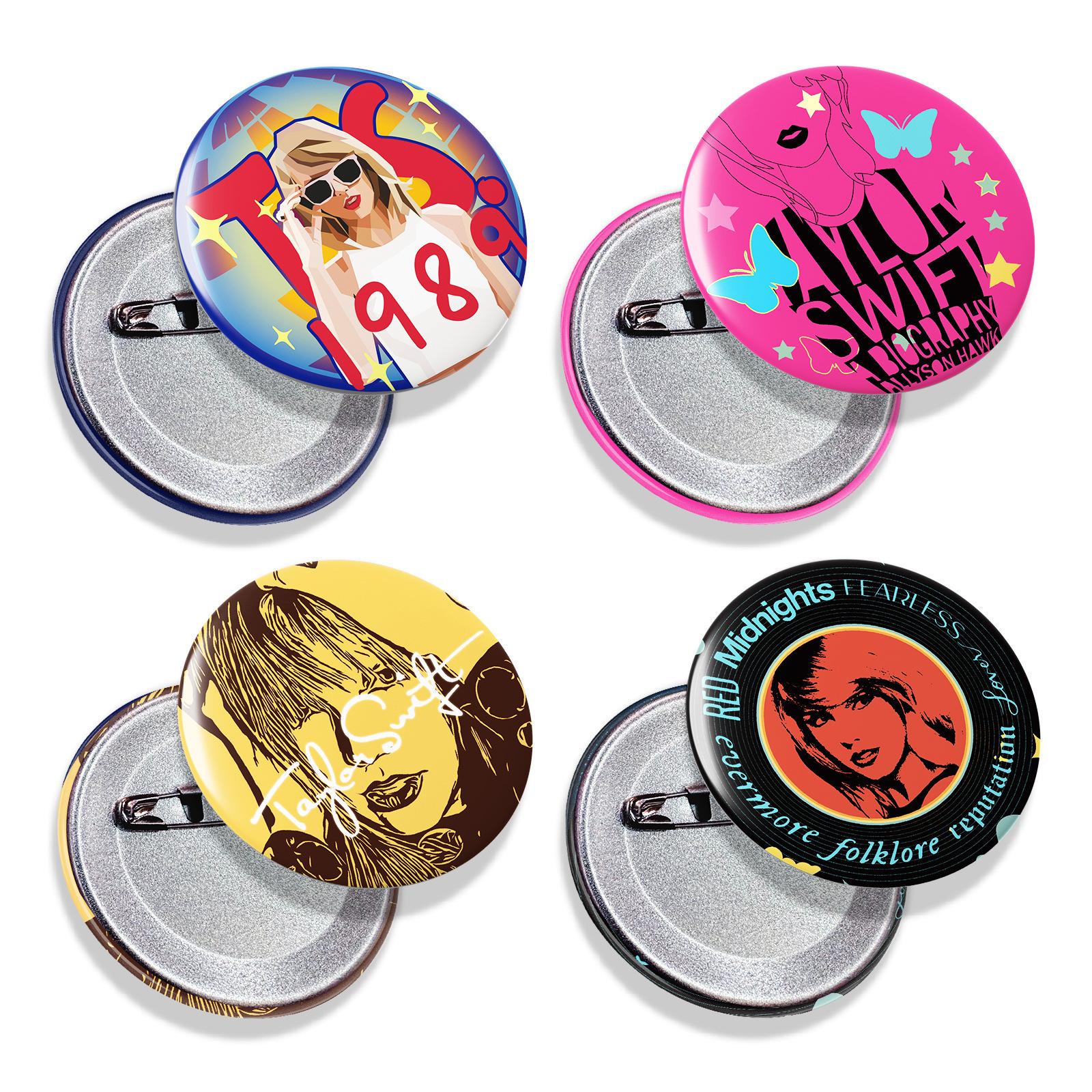 Taylor Swift Tinplate Badge Pop Singer Swift Concert Peripheral Brooch