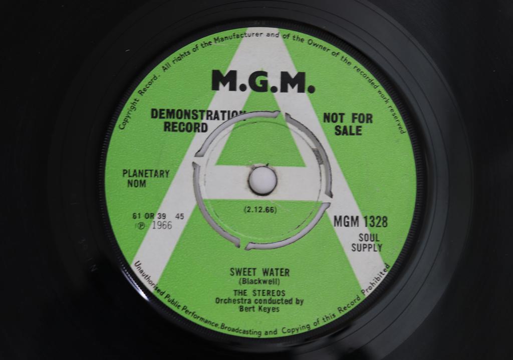 7inch Record STEREOS  Sweet Water  The Big Knock MGM1328PROMO MGM 1966 UK SoulFunk Used