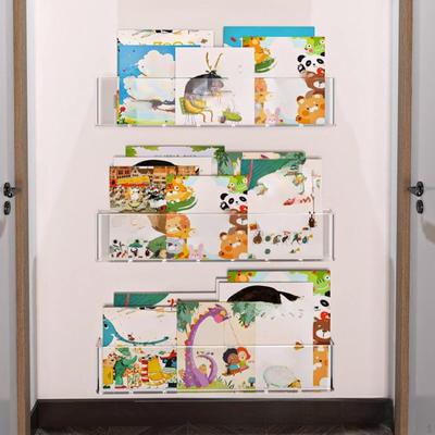 3x Kids Bookshelf Wall Mounted,Hanging Storage Shelf Magazine Rack Floating Book Shelves Organizer