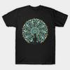Men Black Print T-shirt Vortex Bending No-Cut Transfer Paper Print Cotton Tshirt