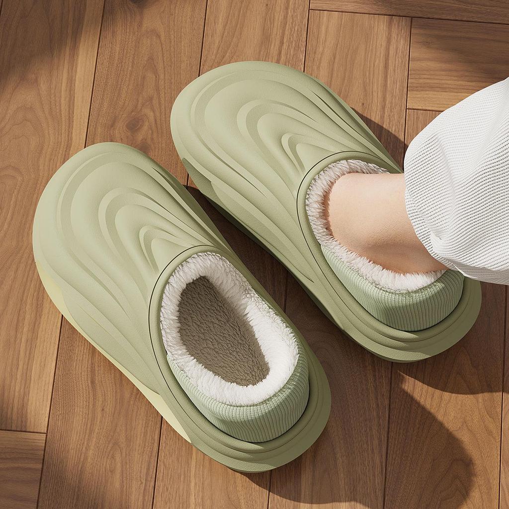 Men's & Women's Waterproof Winter Slippers: Indoor/Outdoor Non-Slip, Plush-lined, Thick Sole