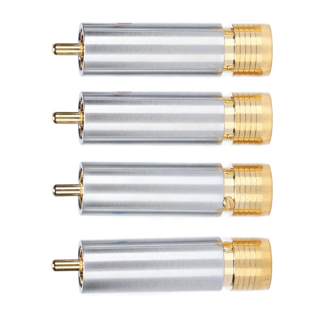 4 Stück PreffairCelsiusR1722 Stecker Vergoldet Selbstverriegelnd Lötlos Stecker