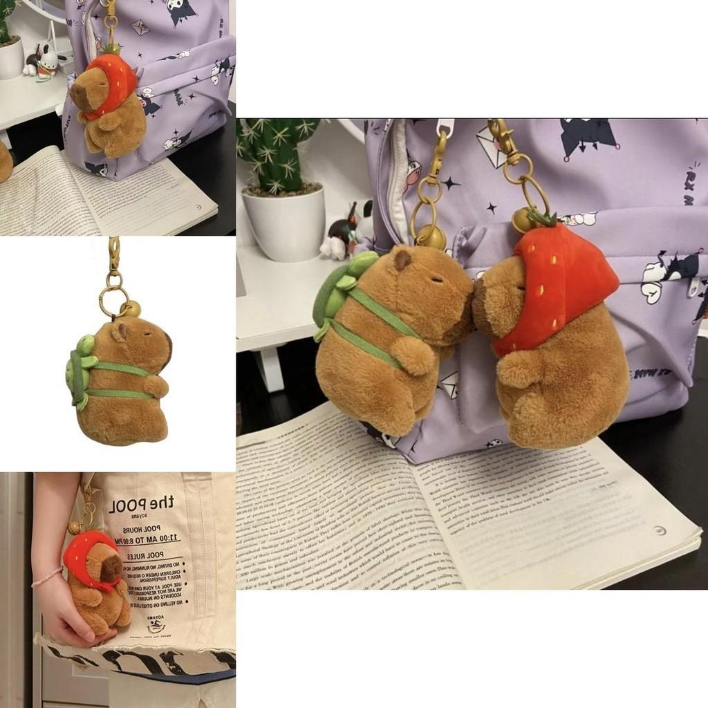 Cute Capybara Plush Keychain Bag Pendant Girls' Gift Soft And Adorable