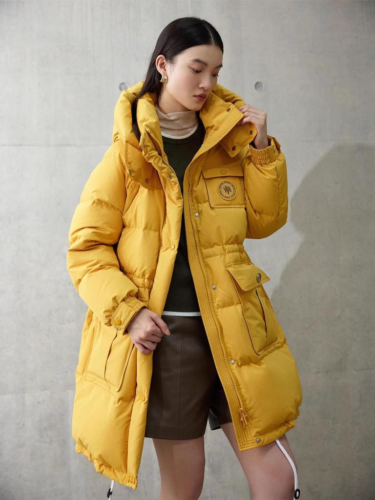 Women's 2025 Winter Luxury Long Down Jacket: Thick, Warm, Hooded Outerwear