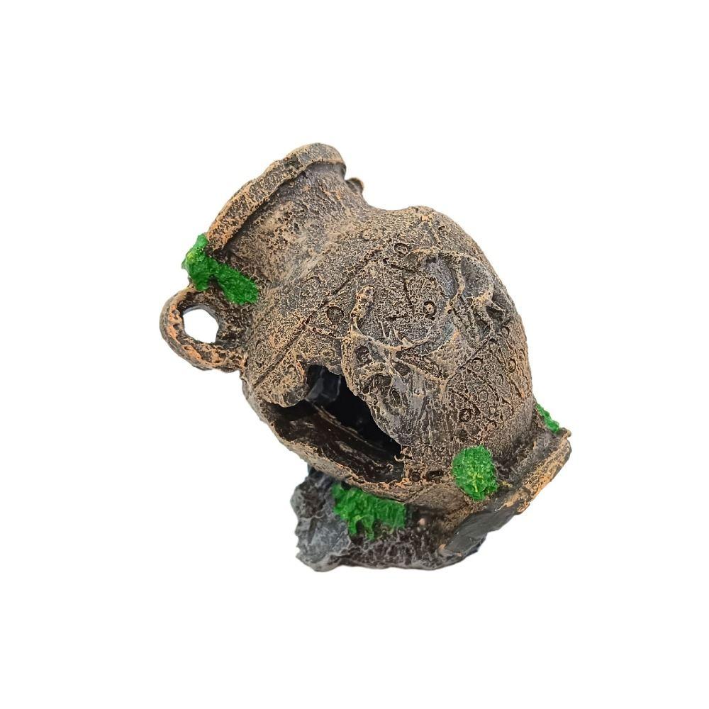 

Имитация Сломанной Бочки Ландшафтный Дизайн Реалистичное Укрытие для Рыб Креветок Аквариум Fish Shrimp Shelter