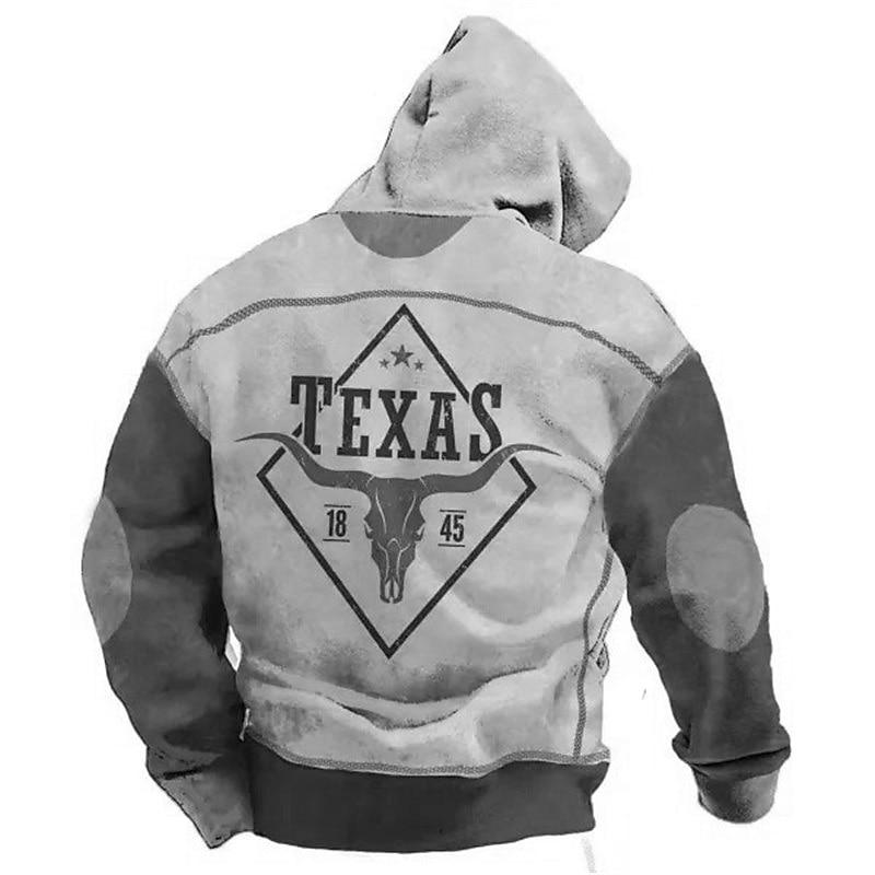 

Men s Graphic Color Block Cowboy Hoodie Hoodies Sweatshirt Fashion Daily Basic Casual Long Sleeve Hooded 5XL