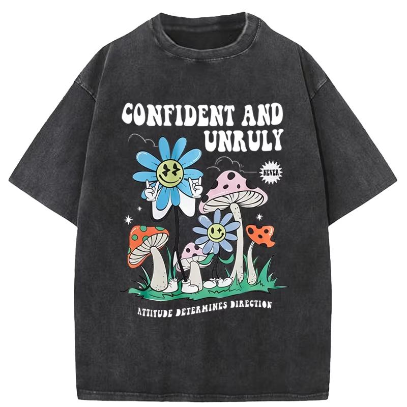

Confident and Unruly Attitude Determines Direction Men T Shirt Cotton Shirt Street T-Shirts Women s Breathable 3XL