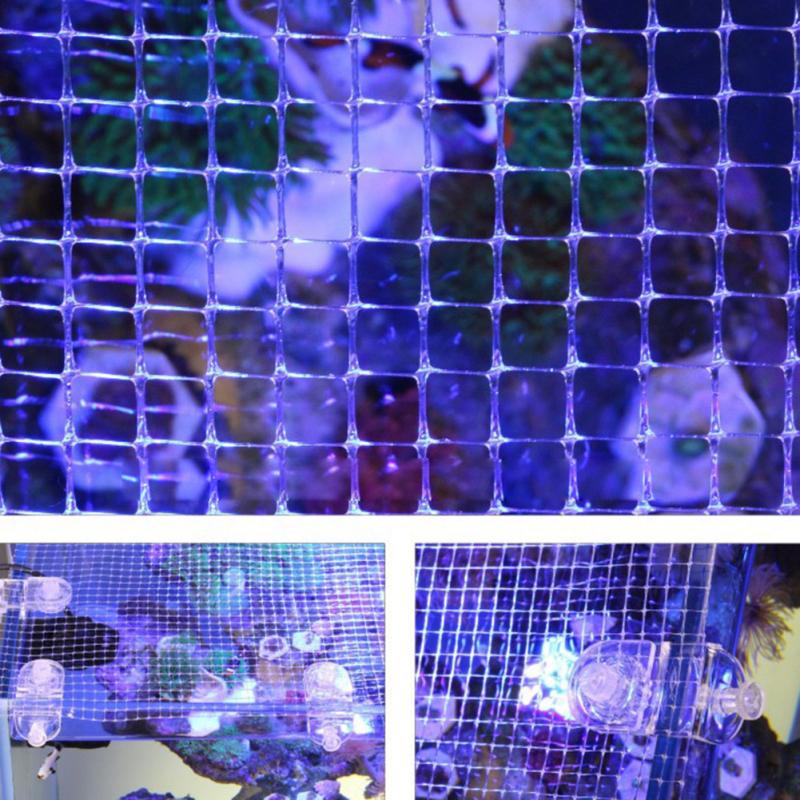 Aquarium Escape Proof Net - Mesh Cover With Elastic Rope For Fish Tank Security