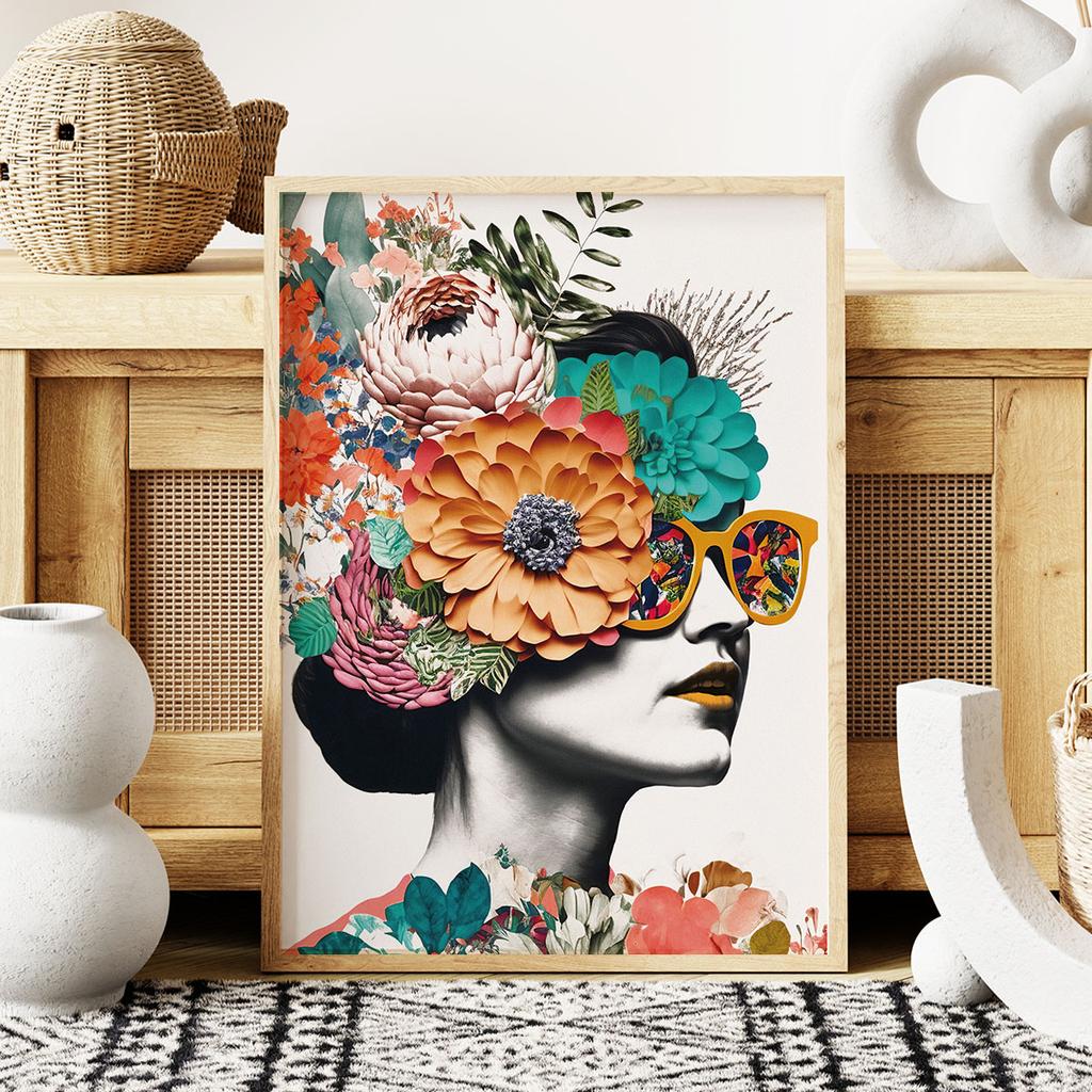 Poster Portrait Woman Collage