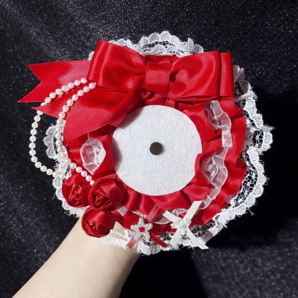Sweet DIY Lace Card Holder Lolita Anime Lace Photocard Case with Ribbon Handmade Photo Protector Case Photo Storage