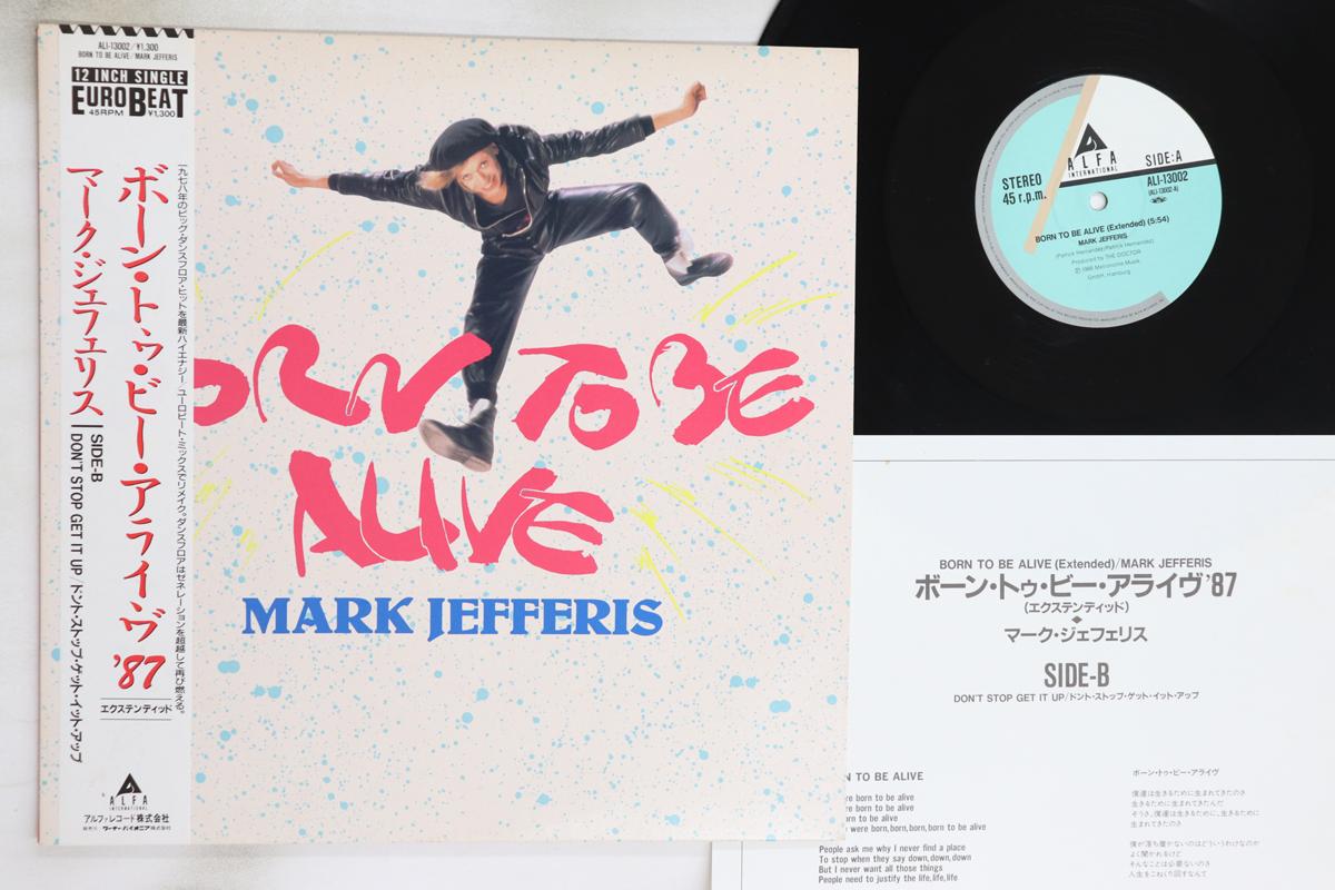 

12inch Record MARK JEFFERIS - Born To Be Alive ALI13002 ALFA INTERNATIO 1987 Japan Obi Pop Used