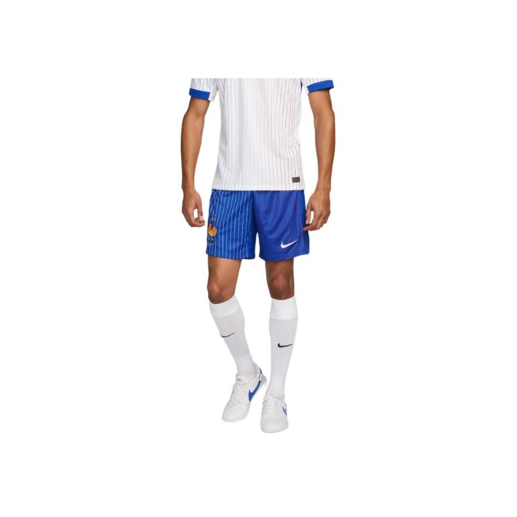 Nike FFF 2024 Stadium Away Soft Comfortable Moisture-Wicking Elastic Mid-Rise Slim Fit Soccer Pants Men Bottoms Bright-Blue FJ4294-452