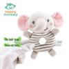 Happy Monkey Baby Plush Rattle and Teether Toy for Newborns
