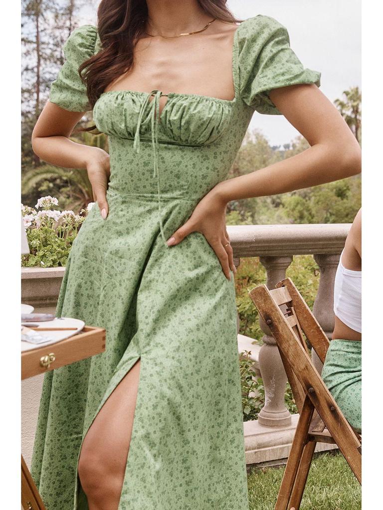 Elegant Floral French Holiday Dress for Women - High-End Fashion, Hot Selling, and Perfect for Any Occasion.