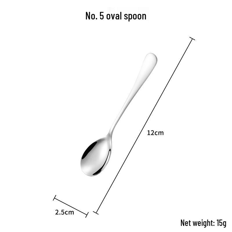 1010 Stainless Steel Cutlery Set: Long-Handle Fork, Soup & Dessert Spoon