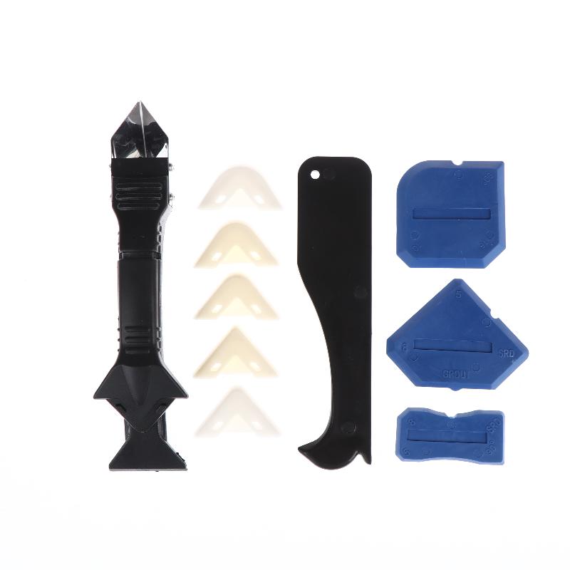 1Set Caulk Nozzle Applicator Silicone Scraper Sealant Caulking Smooth Remover Tools Kit Floor Caulk Finisher Grout Accessoriess