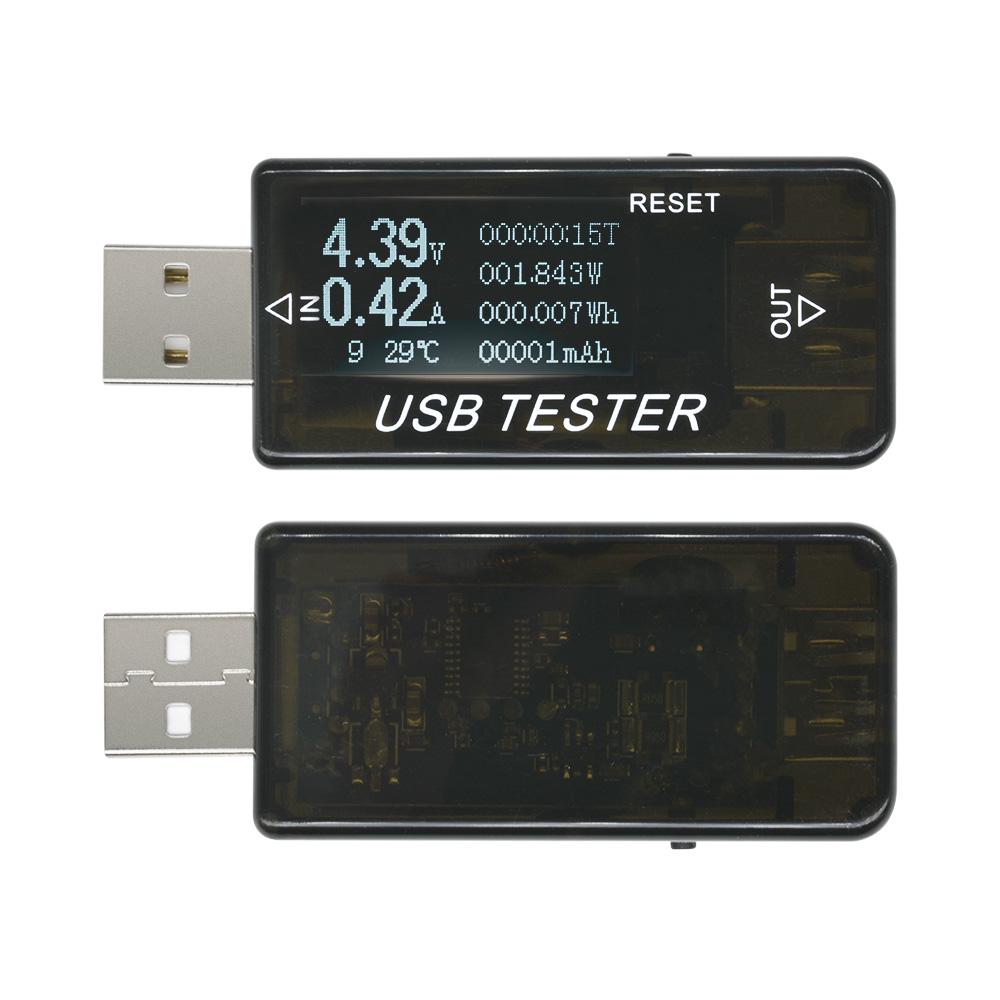 6 in1 USB Voltmeter Ammeter Current Voltage Tester Module  LCD Digital Display Power Battery Capacity Tester