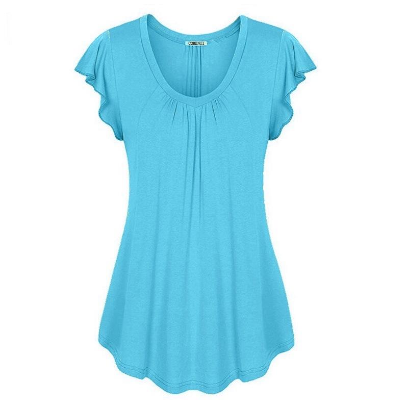Casual Womens Summer Dress With Pleated Skirt And Ruffle Sleeves For Spring Fashion